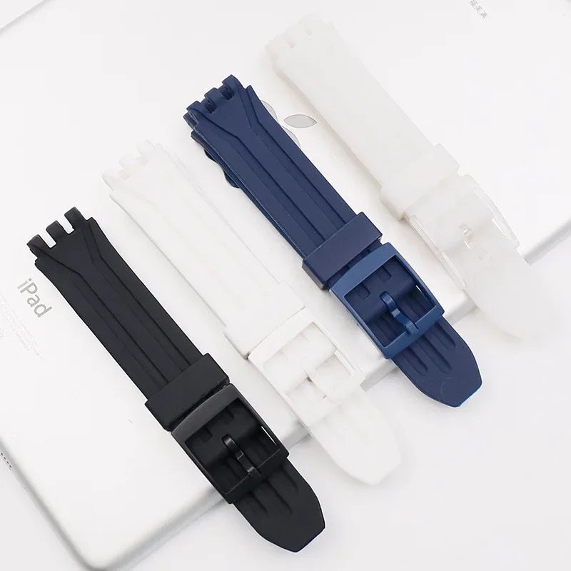 Premium 19mm Silicone Sports Watch Band - Versatile Rubber Strap Replacement
