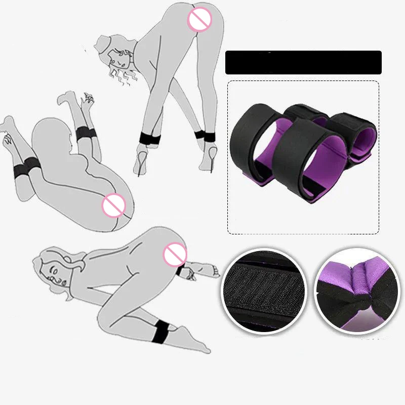 BDSM Restraints for Fun SM Handcuffs Sexual Position Sex Ultimate Cuffs Adult Sex Toy Bondage Woman Hand Ankle Cuffs Shackles