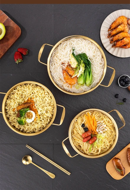 Koreaanse Ramen Noodle Pot Snelle Noodles Kookpotten Koreaanse Gele Aluminium Soeppan Instant Noedels Pot (Tnfeeon4ih3f8t0go-03