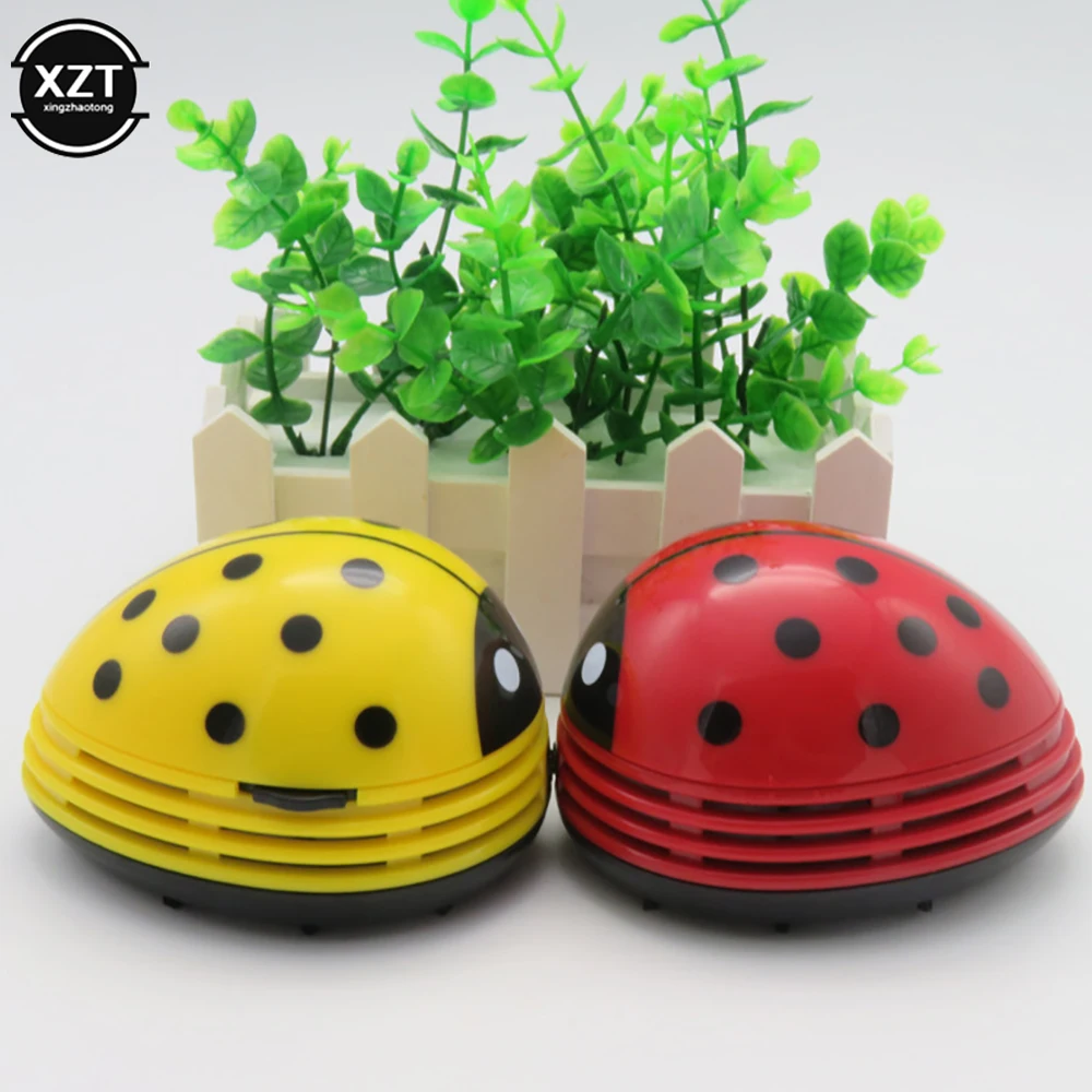 Mini Ladybug Vacuum Table Vacuum Cleaner Dust Cleaner Desktop Coffee Dust Collector For Home Office Desktop cleaning Mini Desktop Vacuum Cleaner