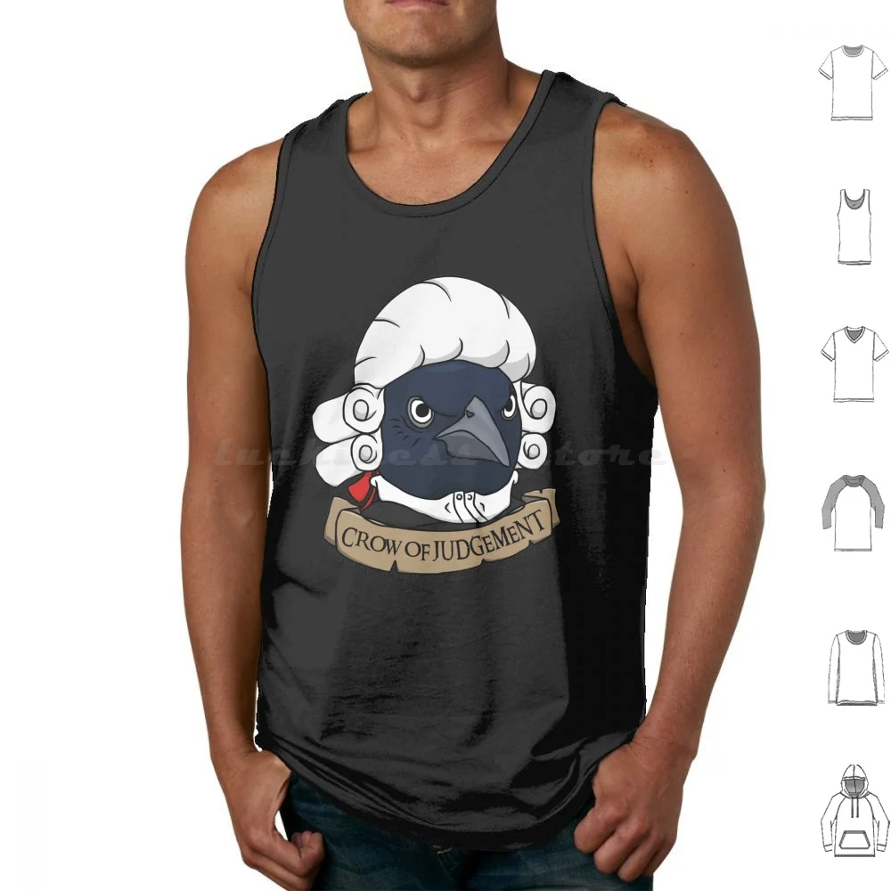 Crow Of Lition Canotte Gilet Senza Maniche Corvo Di Valutazione Meme Bird Joke Unhappy Funny Memeshirt Cute Angry Memes Judge