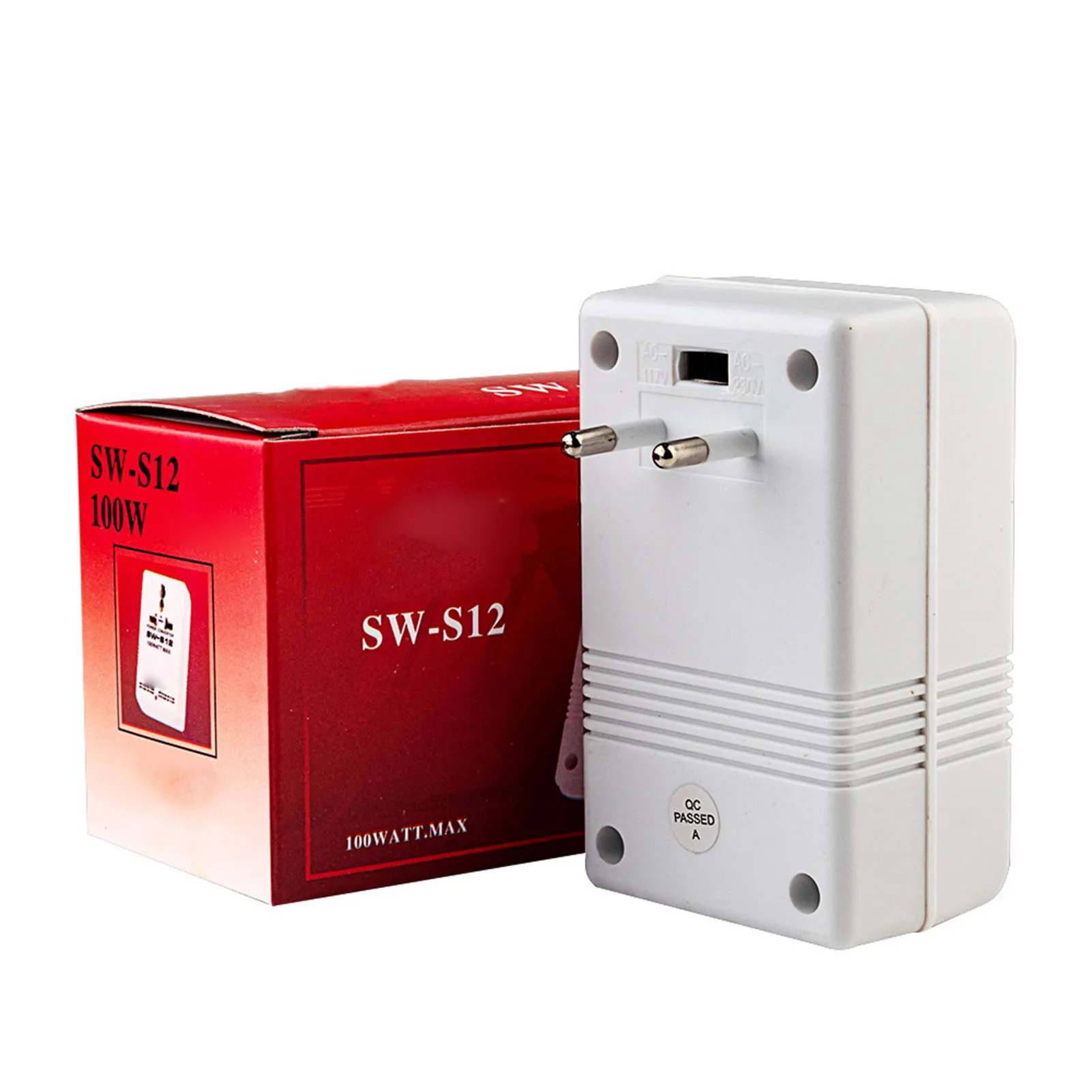 SW S12 110V 220V 듀얼 전압 변압기 100W 여행용 어댑터 변압기 소형 가..