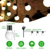 G50 Patio Solar String Lights Outdoor, Warm/ Colorful Globe Bulb LED Fairy Garland Lamp for Wedding, Christmas, Backyard, Party 4