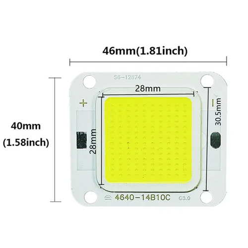 LED COB Chip 40W 20W 10W 슈퍼 파워 70W 60W 50W DIY 투광 조명 스포트라이트 전구 다이오드, LED 천장 조명 램프 소스 화이트 2