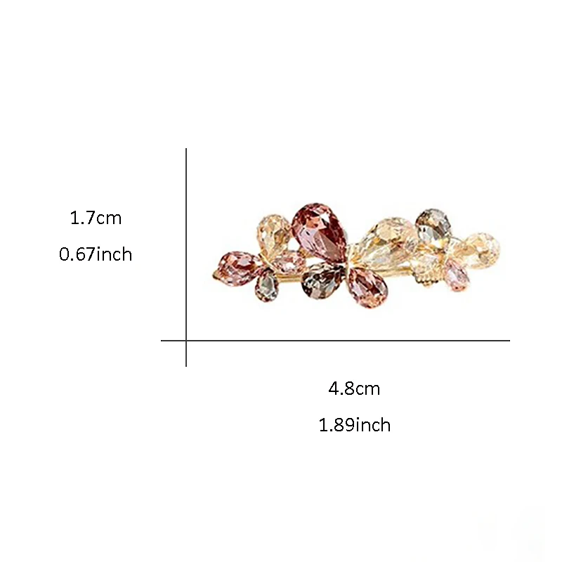 Fee Bunte Strass Schmetterling Haar Clip Exquisite Haarnadel frauen Pony Seite Clip Entenschnabel Clip Koreanische Haar Zubehör – Detail 4