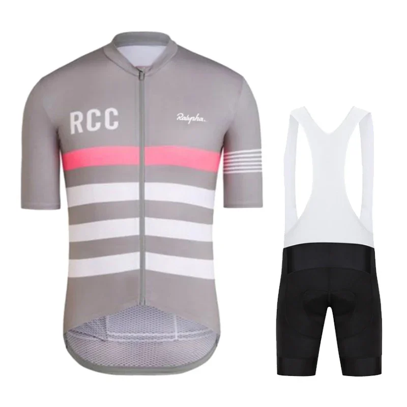 Raphaful 남성용 사이클링 저지 세트, 반팔, 빠른 건조, MTB 세트, RCC 자전거 의류, 여름