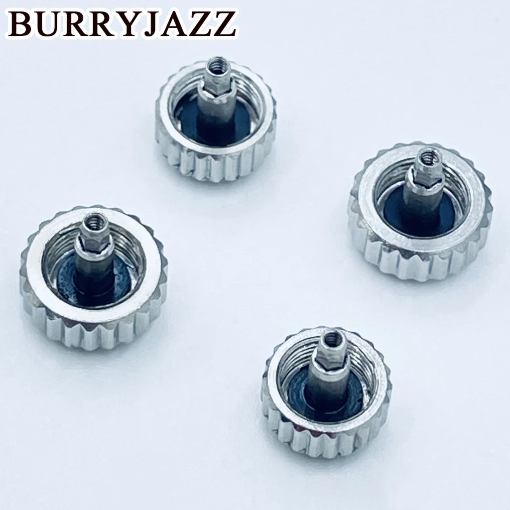 Silver Watch Crowns Watch Parts Replacement For NH34 NH35 NH36 Movement Stainless Steel