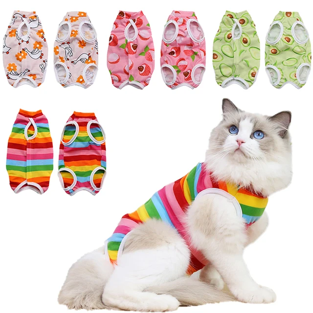 Cat Weaning Sterilization Suit Small Dog Cats Jumpsuit Anti-lick Recovery Clothing After Surgery Cute Print Pet Care Clothes Cat Weaning Sterilization Suit Small Dog Cats Jumpsuit Anti-lick Recovery Clothing After Surgery Cute Print Pet Care Clothes