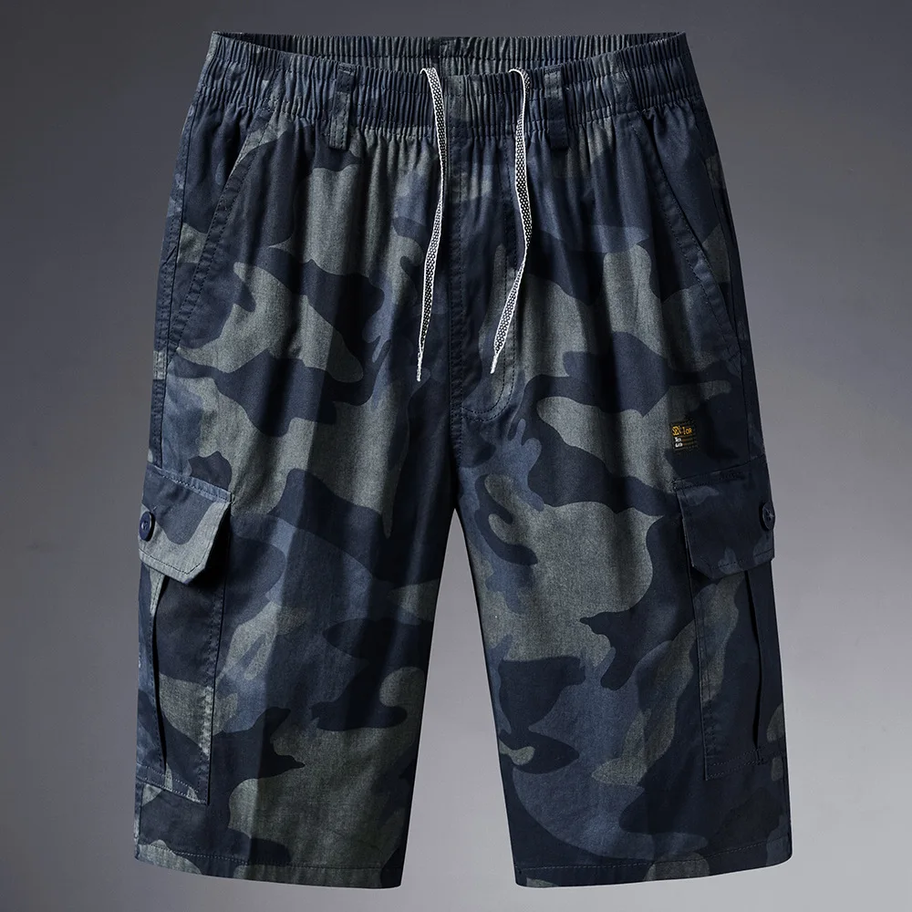 Summer Men Camouflage Shorts Large Multi Pocket Cotton Thin Comfortable Breathable Casual Fashion Cargo Pants Bermuda