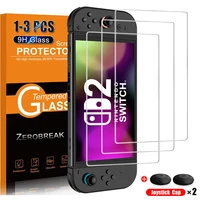 Screen Protector Tempered Glass For Switch Nintendo 2 With Joystick Cap Accessories Protector For Switch Nintendo 2 1