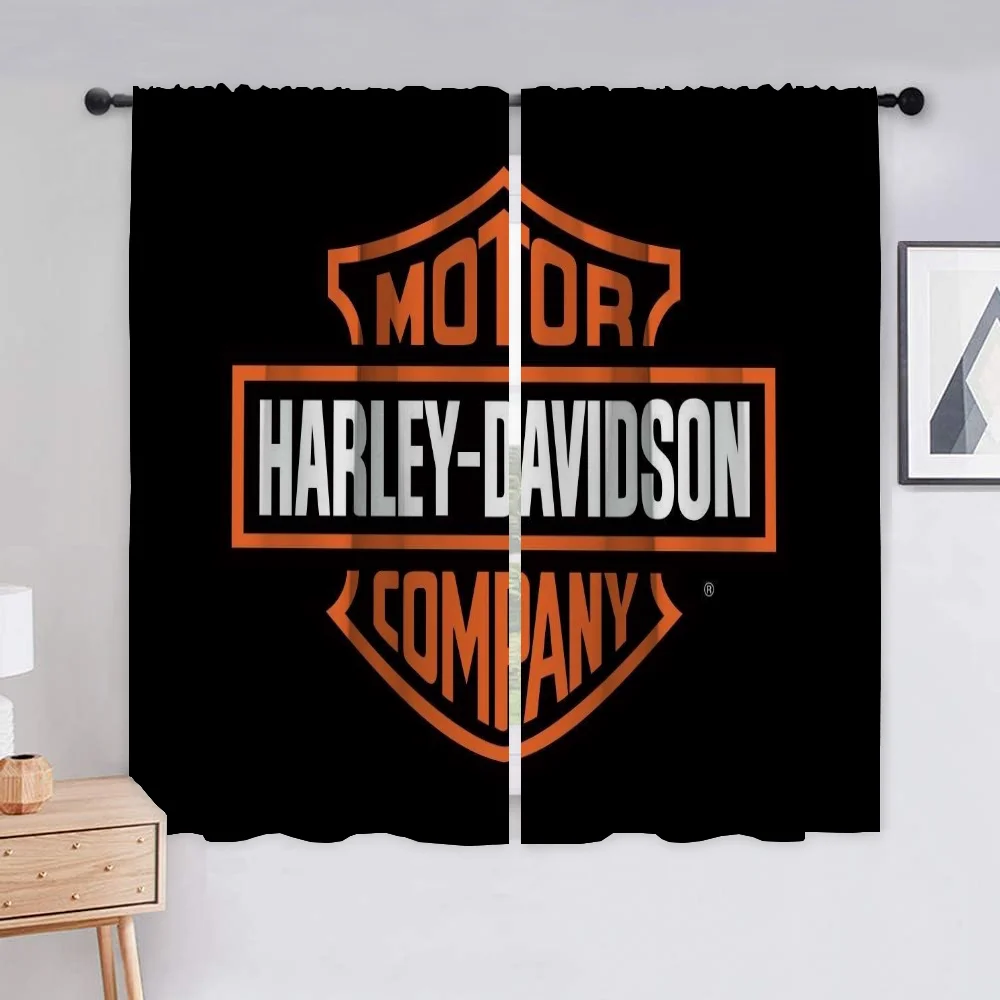 Room Curtains Partition Kitchen Curtains Blackout Curtain Small Window Curtains P-Harley-Davidsons-y Garland Curtain for Quarto 3