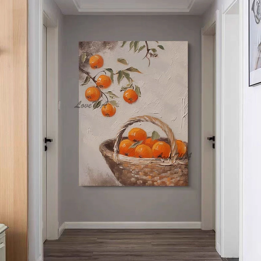 

High Quality Delicious Fruit New Design Oil Painting Kitchen Wall Stickers Decoration Modern Canvas Art Handmade Picture