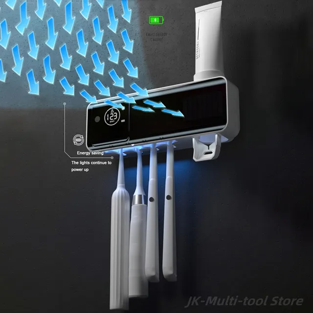 Xiaomi Napenergia Intelligens Fogkefe Tartó Automatikus Sterilizáló Fogkrém Adagoló Fürdőszoba Kiegészítők - Image 4