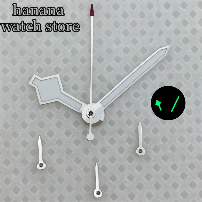 BLIGER Quartz Watch accessory White Snowflake 6 hands with VK63 movement Green luminous4mmx9mmx13.5mmx14.5mm
