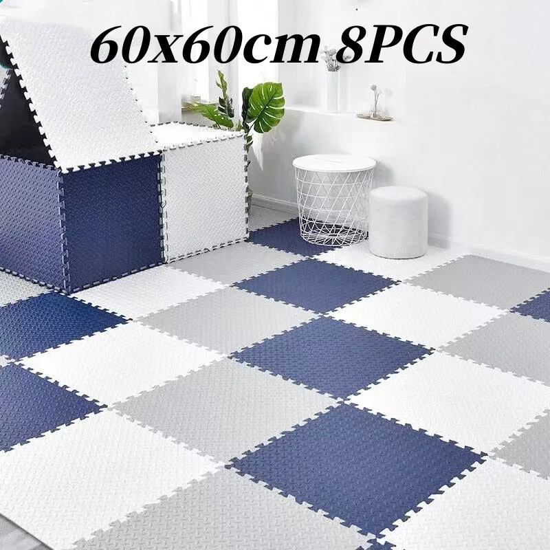 Baby Game Mat Play Mats 60x60cm Foam Puzzle Mat 8PCS Crawling Mat Puzzle Mat Foot Mat Children's Gym Play Mats Tatame Floor Mat