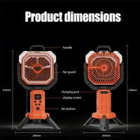 Ventilateur portable rechargeable d'extérieur 30000mAh avec télécommande, 4 vitesses de vent puissant et brumisation à double orifice pour un refroidissement rapide 3