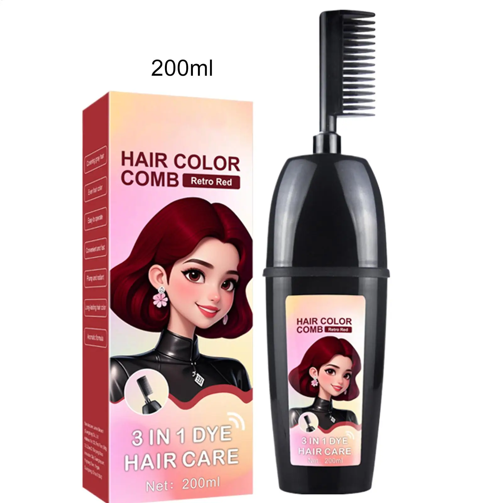 Tinta per capelli copri-capelli grigi da 200 ml con pettine e pennello per la copertura dei capelli grigi, per donne e uomini, ideale per feste, matrimoni, riunioni, viaggi, attività all'aperto e social eventi. - immagine 6