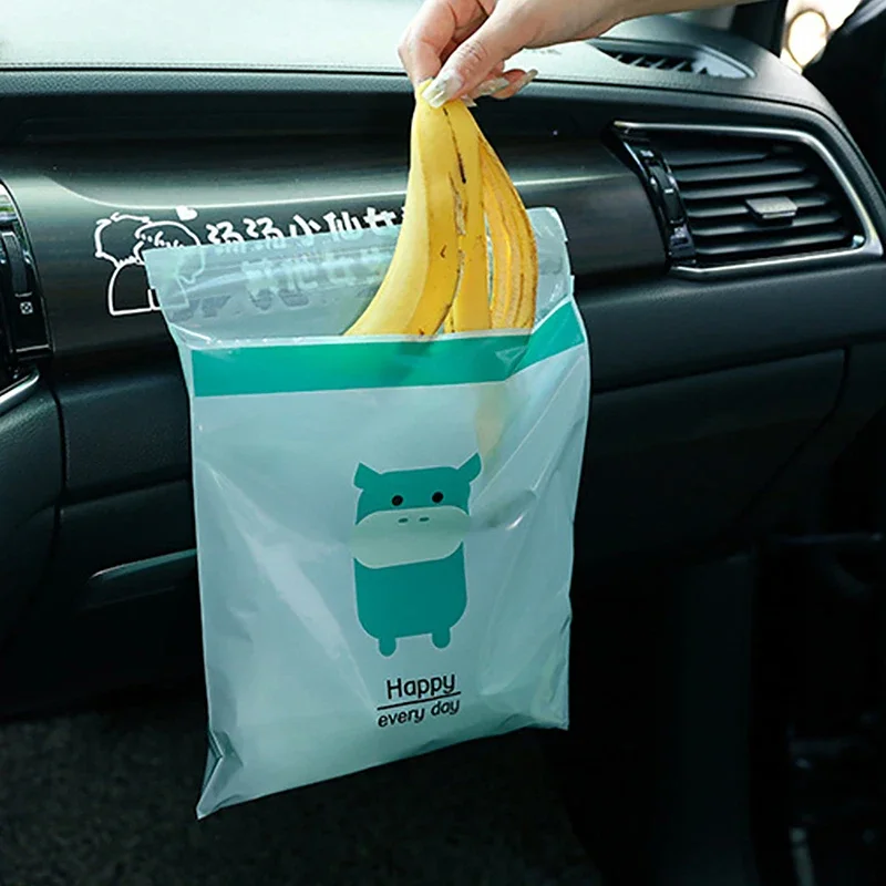 Universal Car Door Trash Can Bag with Cartoon Design