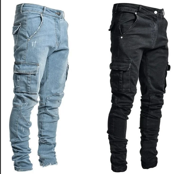 

New Men's Side Pocket Skinny Jeans