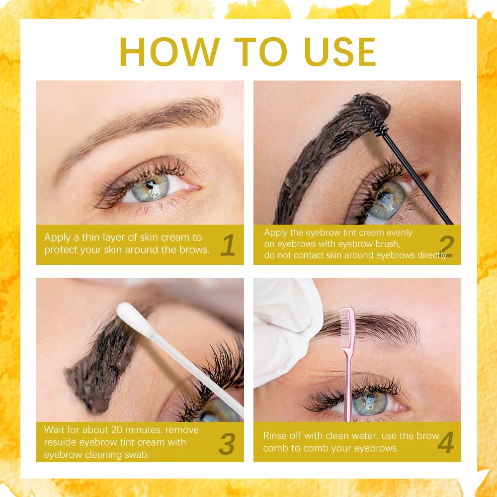 Tinting Gel Kit for Lash and Brow Enhancement with Cleaning Tools