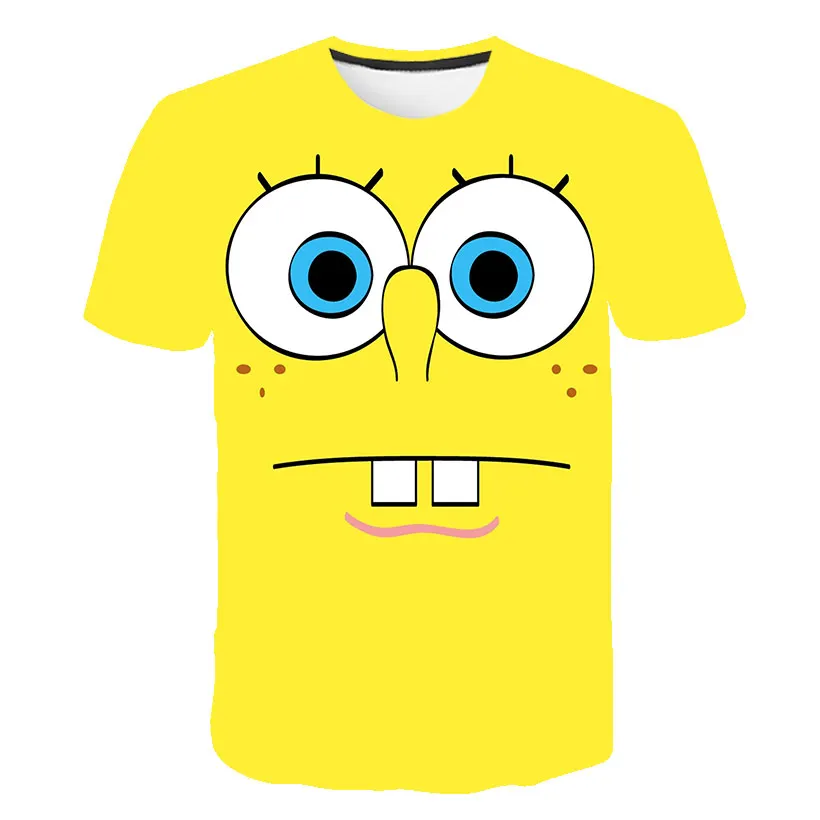 baby pink cotton t shirt Children's T-shirts baby clothes Kid boys girls SpongeBobs casual tops, Japanese anime cartoon games casual hip-hop style t shirt toddler girl	