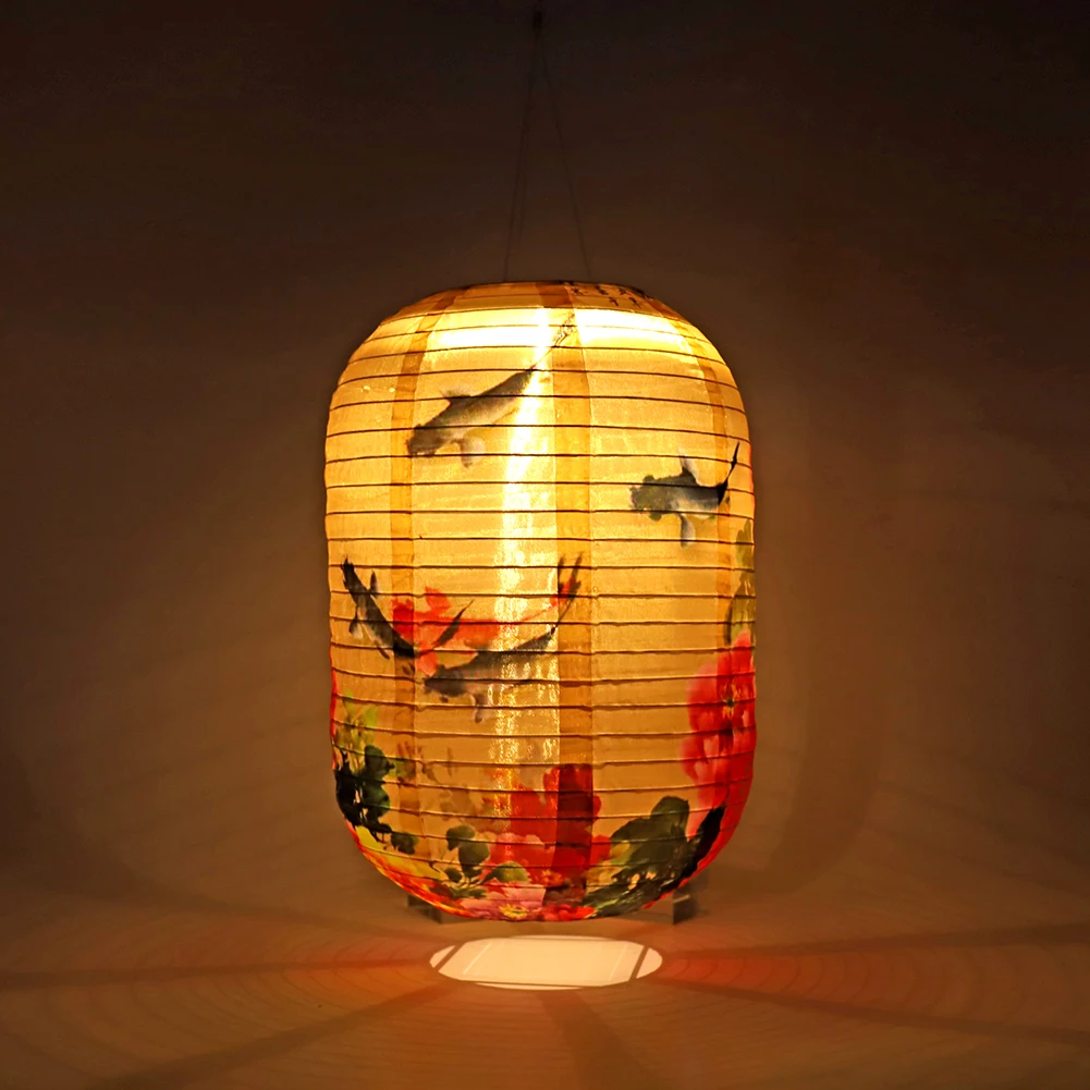 Solar Powered Chinese LED Light IP65 Waterproof Japanese Style Lanterns Lantern Atmosphere Light Outdoor Garden Party Decoration