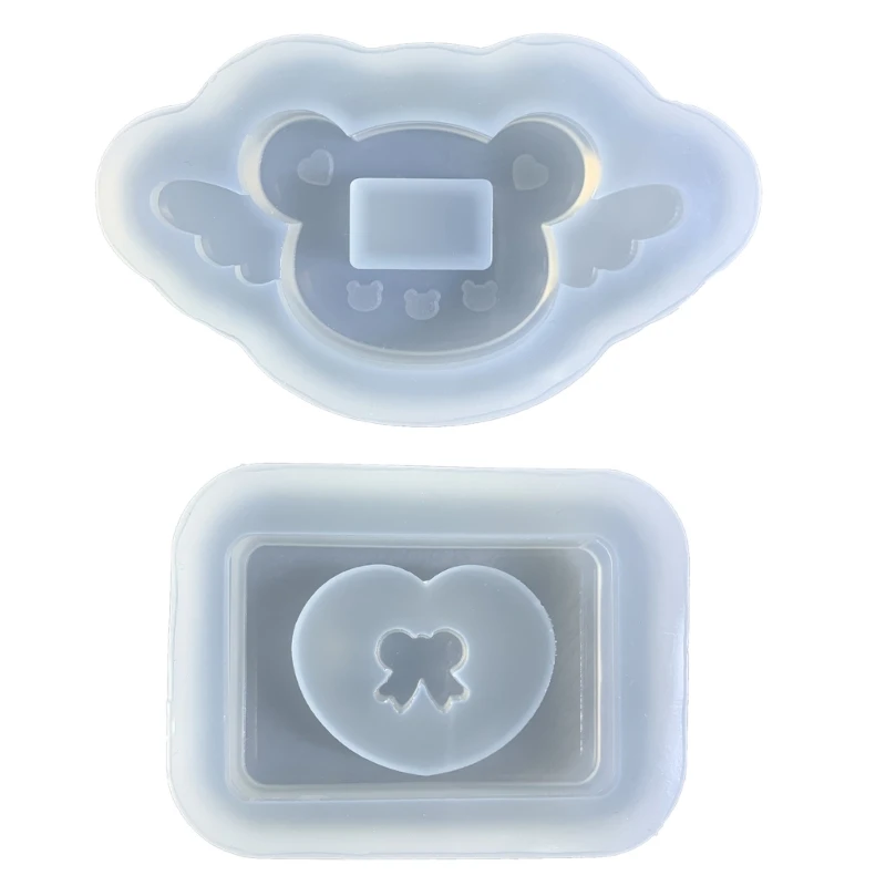 

Ангел Медведь Бантом Орнамент Зыбучие Пески Силиконовая Форма Подвеска Украшения Ручной Работы Форма для Дня Святого Валентина