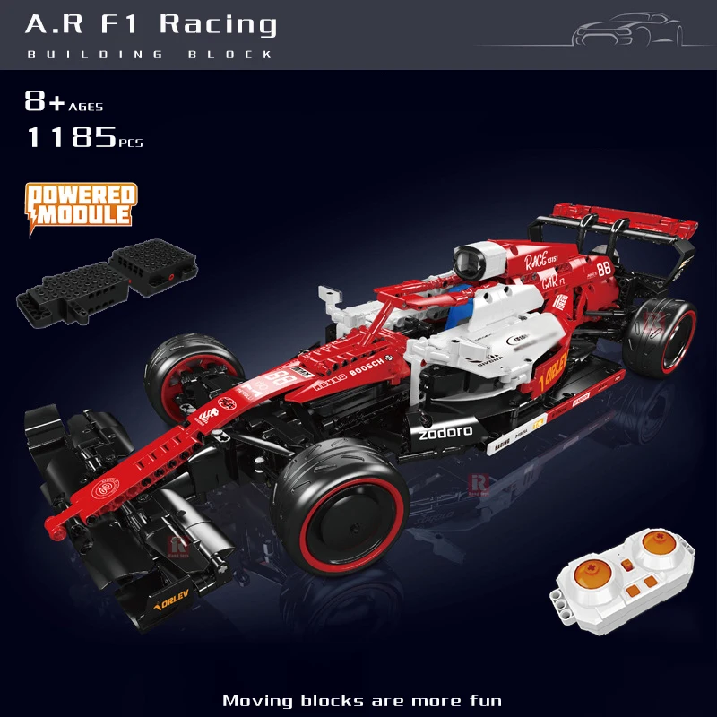 High-Tech Building Blocks F1 Formula 1 Telecomando Super Racing Car Moc Bricks Rc Motor Technical Model Toys For Boys 1185Pcs