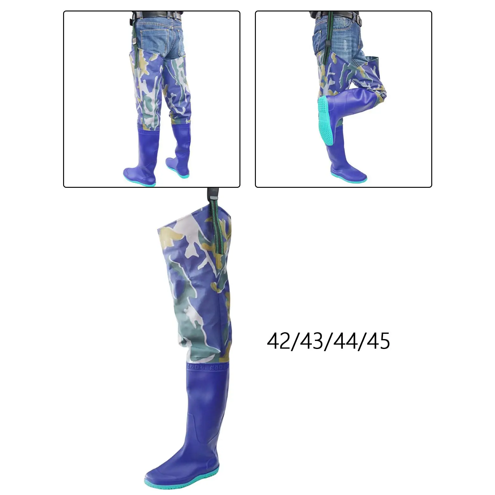 Hip Waders Water Resistant Hip Boots Wading Pants Anti Skid for Men Women Bootfoot Nylon Wading Trousers for Gardening