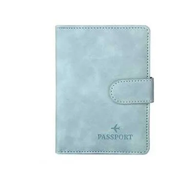 Sleek Leather Waterproof Travel Wallet with Buckle Closure