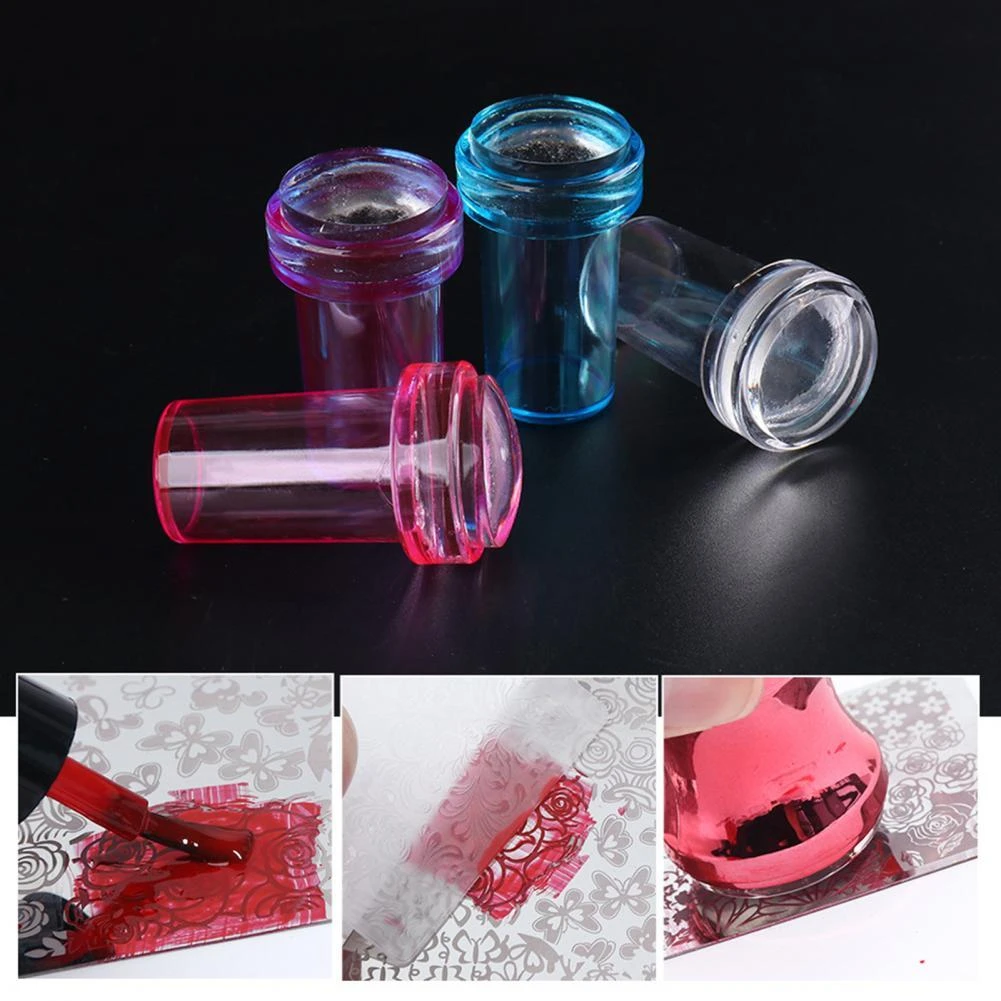Multicolor Fashion Nail Form Stamper Seal Deformation-free Nail Tool Stamp  Anti-dust for Fingernails