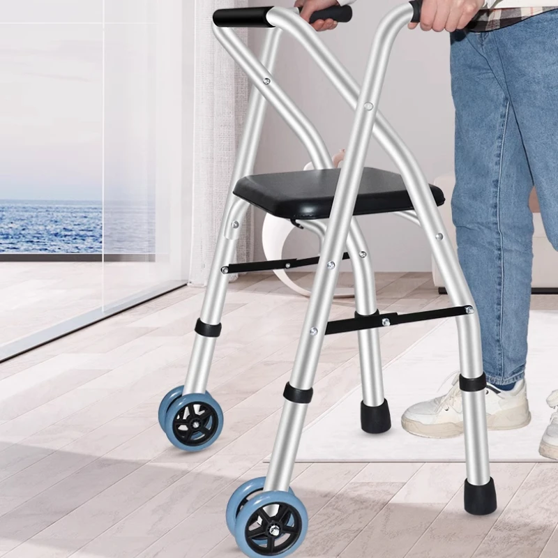 Elderly Walking Walker with Directional Wheels, Assisted Walking Cart, Can Sit Assisted Walker, Walking Fall Prevention Walker 2