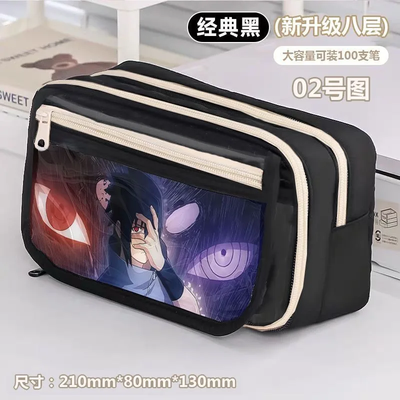 Sleek & Stylish Naruto Uzumaki Anime Pencil Case - Large-Capacity, Multi-Layered, Portable Design