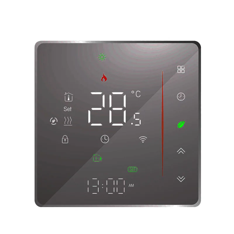 

Programmable WiFi Electric Floor Heating Thermostat Controller Home Temperature Humidity Meter Display Control System