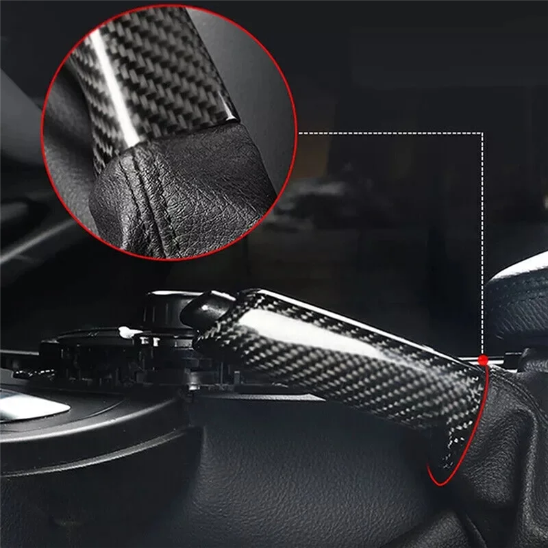 Car Handbrake Brake Handle Cover For BMW E46 E90 E92 F30 F32 F80 BK Fits Most Of The BMW Models With Handbrake hand brake cover car interior accessories