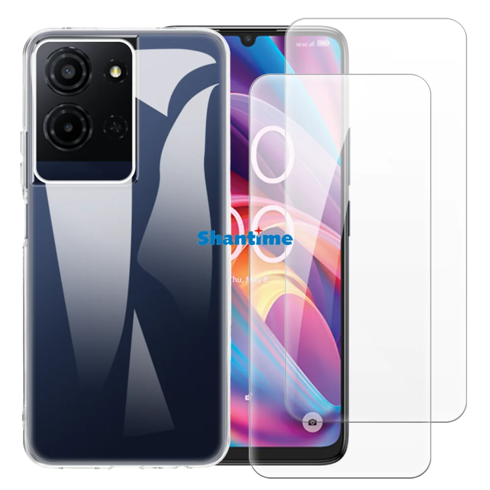 Durable Soft Case with Dual Tempered Glass Screen Protectors - Full-Body Protection