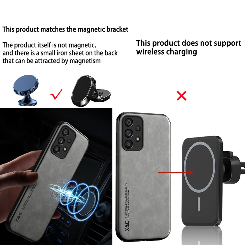 Magnetic Leather Shockproof Phone Case Cover