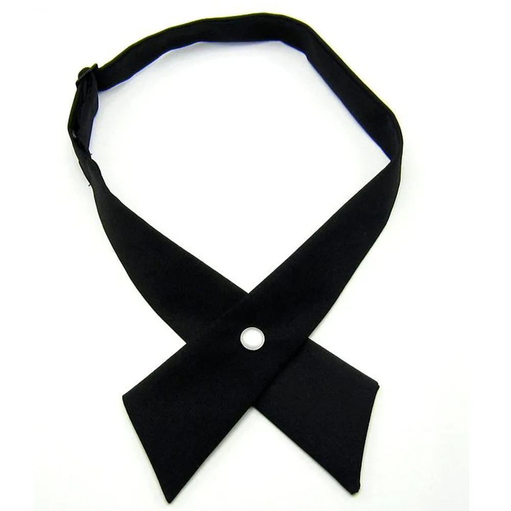 

Casual Formal Solid Color Adult Mens Womens Adjustable Necktie for Cross Bow Tie