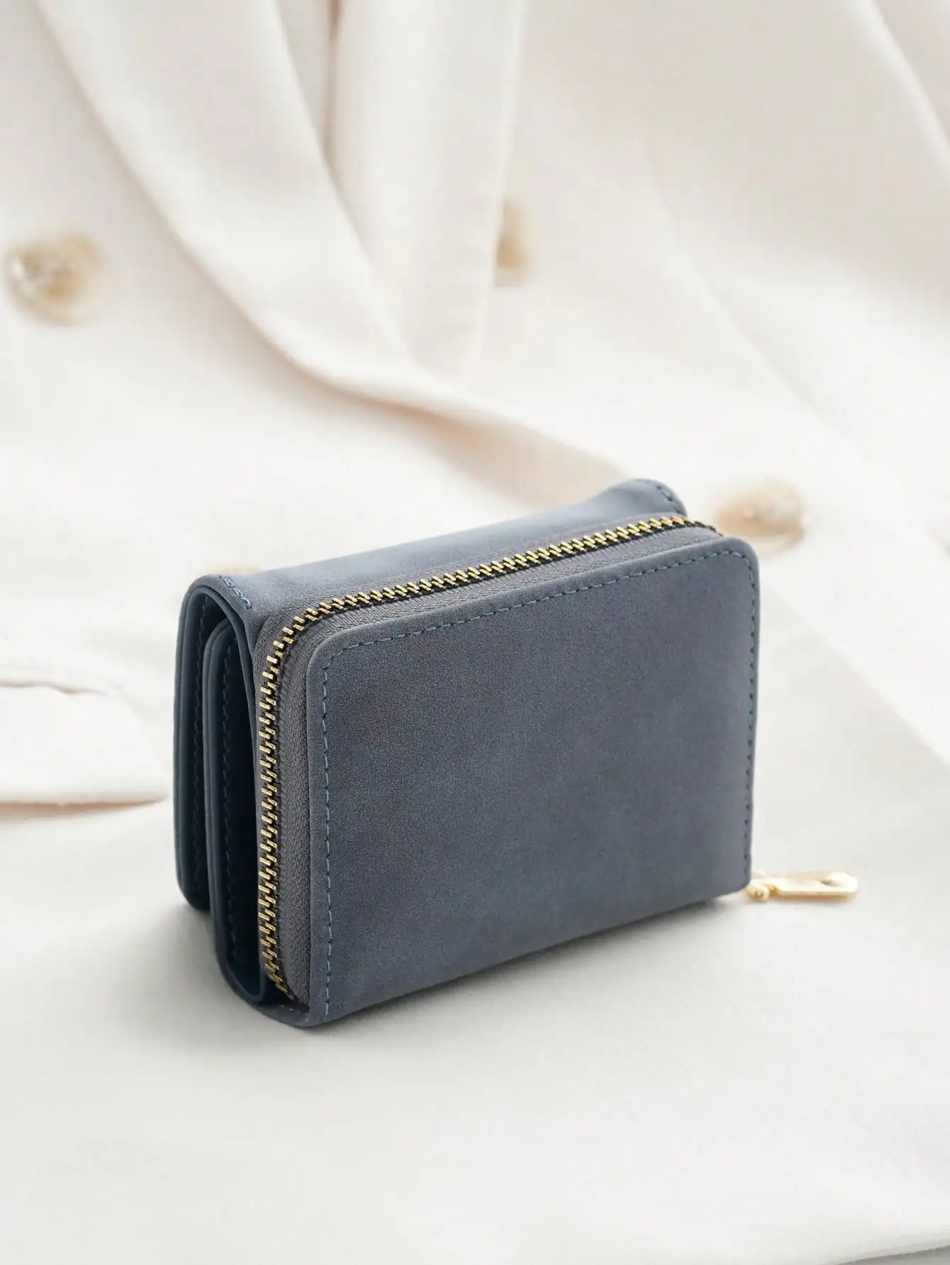 1pc Ladies' Short Wallet Suitable For Work & Business ID Card Credit Card For Christmas Gift For Young Girls Women White-Collar 4