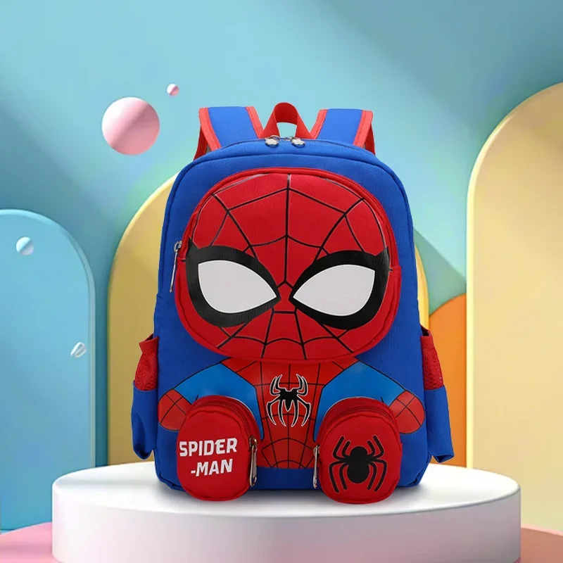MINISO Disney Super Heroes Spider Man Children School Book Bag Cute New Personalized Cartoon Print Backpack for Boys Best Gift 2