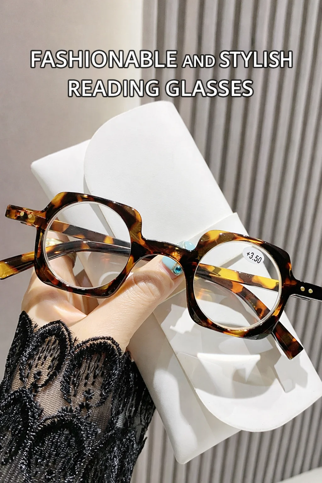 1 Stück Lesebrille mit großem Rahmen, Vintage-Stil, Anti-Blaulicht-Lesebrille, Vollrand-Rundbrille für Damen und Herren, für den täglichen Gebrauch +1,0-4,0 – Detail 1