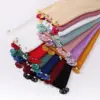 New Solid Color Chiffon Scarf Flower Hollow Out Sun Protection Shawl Fashion Headscarf Women Muslim Hijab Wrap Shawls Bandanas