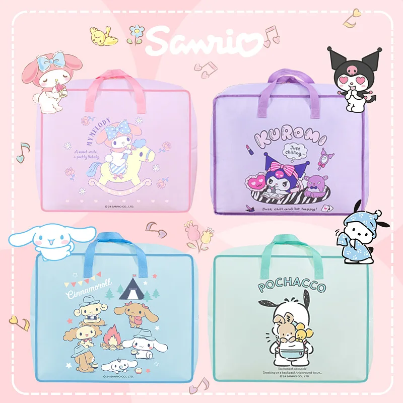 

Мультяшный Kuromi Melody Cinnamoroll почтовый большая сумка для хранения утолщенная одежда Оксфорд тканевая сумка влагостойкая