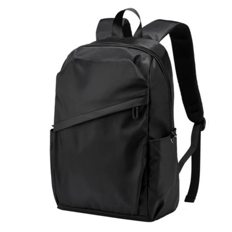 

Men Backpack Waterproof Oxford Black College Students School Bags 15.6 Inch Laptop Back Pack