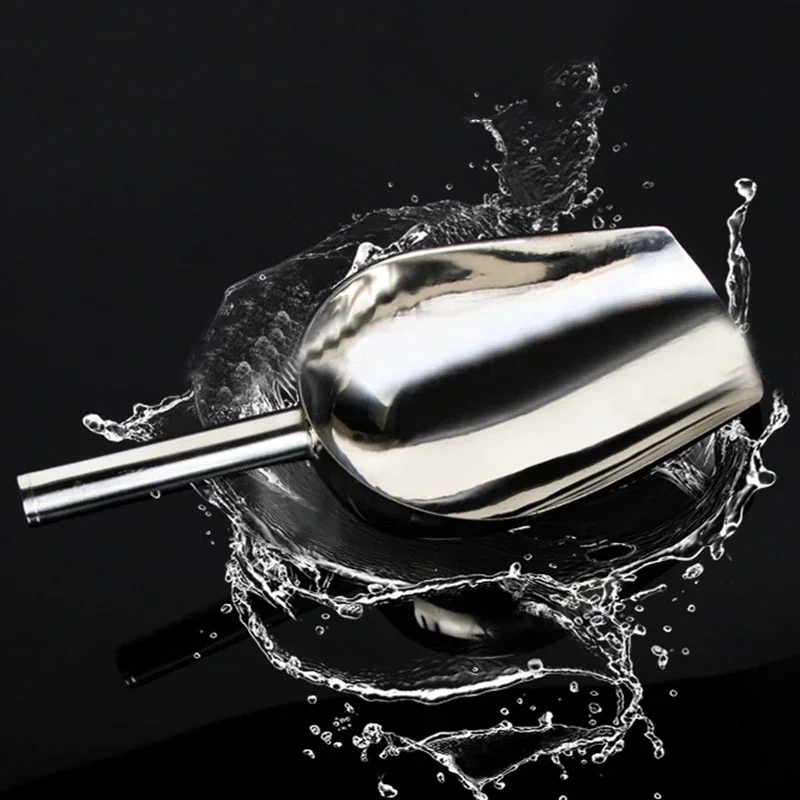 Ice Scoop Stainless Steel Party Bar et Home Sugar Flour Dry Goods Shovel Flour Kitchen Tools Gadgets Ice Cream Tools