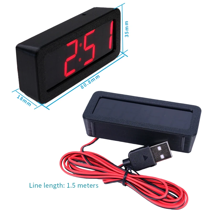 Vehicle mounted GPS Beidou satellite synchronous clock electronic clock module car LED digital tube digital  night light usb 5v 3