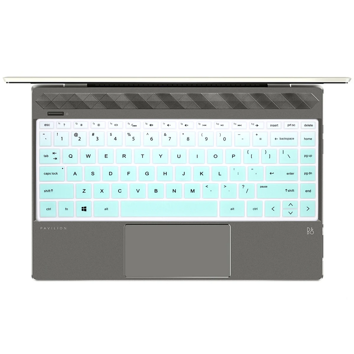 HP Envy 실리콘 키보드 커버, 터치 스크린 노트북 보호 스킨 그라데이션 컬러, 13-AD010NR, 13-AD120NR, 13-AD065NR, 13.3 인치