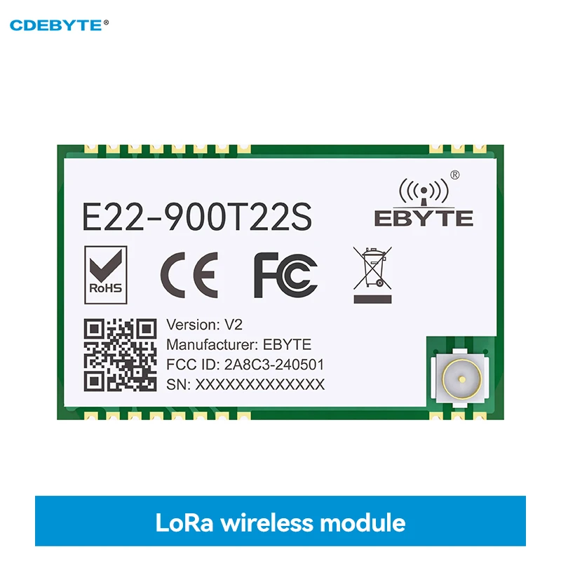 LoRa Module 915MHz 868MHz CDEBTYE E22-900T22S 22dBm IoT Module SMD UART Transceiver RF