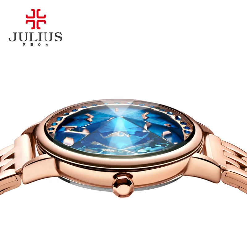 Mother-of-pearl Women's Watch Japan Quartz Hours Clock Fashion Stainless Steel Bracelet Birthday Girl's Gift Julius Box