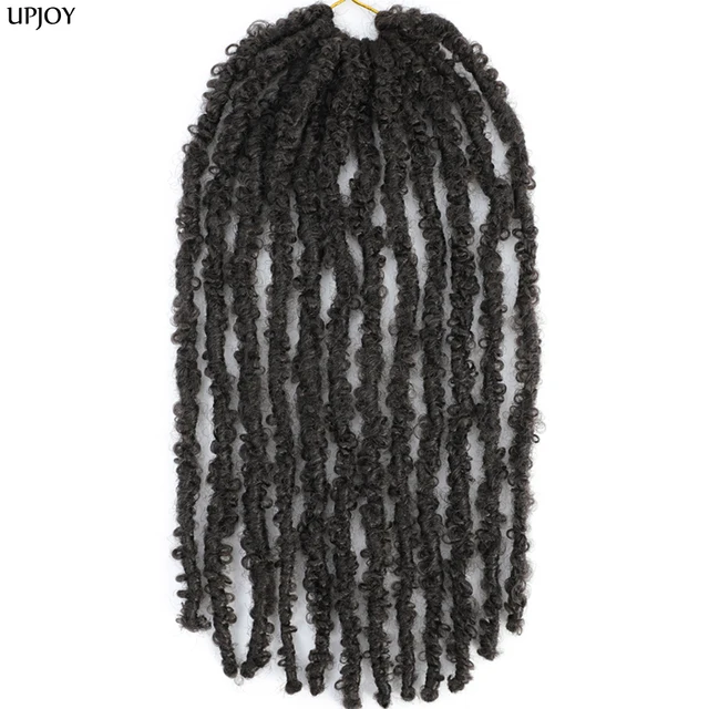 18 24 36 Polegada Faux Locs Crochet Hair New Butterfly Locs Crochet Hair  para Mulheres Negras 12 Strands/Pack Upjoy Hair Official Store - AliExpress